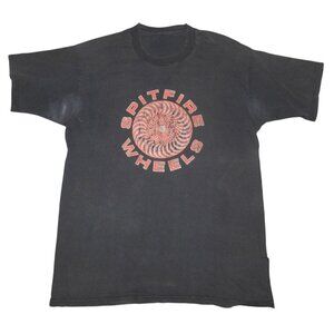 Vintage 1990s Spitfire Wheels Skateboard Black Short Sleeve T-Shirt Men's Medium